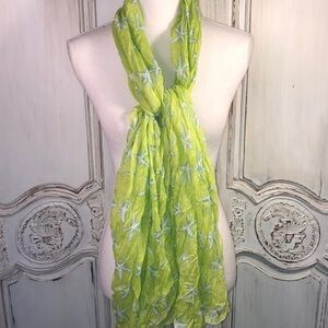 Colorful Scrunchy Neck or Head Scarf with Starfish Design